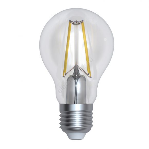 Лампа светодиодная диммируемая. LED-A60-12W/4000K/E27/CL/DIM GLA01TR Форма А, прозрачная. Серия Air. Белый свет (4000K). Картон. ТМ Uniel. (UL-00005184)