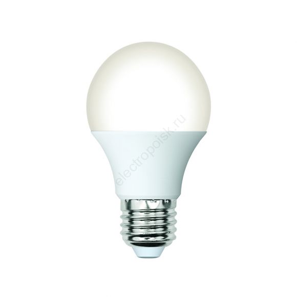 Лампа светодиодная LED-A60-7W/4000K/E27/FR/SLS Форма A матовая Белый свет (4000K) ТМ Volpe