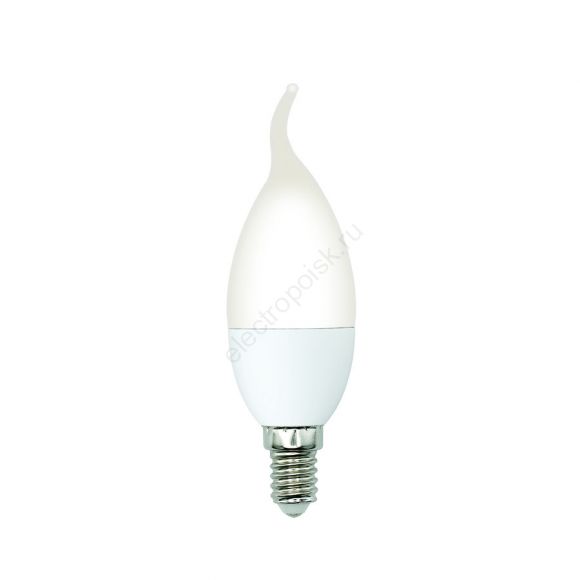 Лампа светодиодная LED-CW37-5W/3000K/E14/FR/SLS Форма свеча на ветру матовая Теплый белый свет (3000K) ТМ Volpe (UL-00008799)