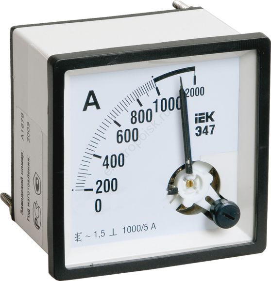 Амперметр Э47 1000/5А 96х96 AC включение через трансформатор (класс точности 1.5)