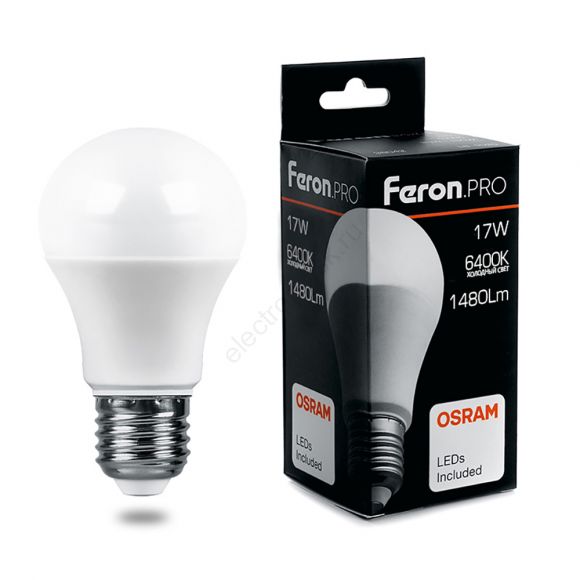 Лампа светодиодная LED 17вт Е27 дневной Feron.PRO