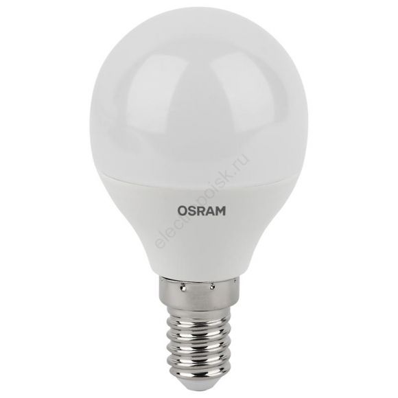 Лампа светодиодная LED Antibacterial Шарообразная 5,5Вт (замена 50 Вт), 470Лм, 4000 К, цоколь E14 OSRAM