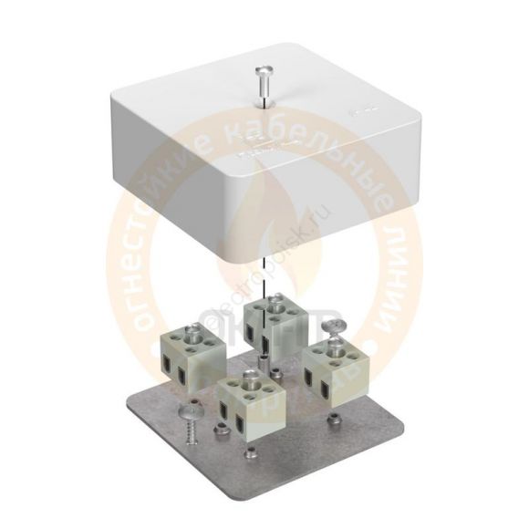 Коробка огнестойкая для кабель-канала 40-0450-FR1.5-4-П Е15-Е120 с термопредохранителем 75х75х30 (40-0450-FR1.5-4-П)
