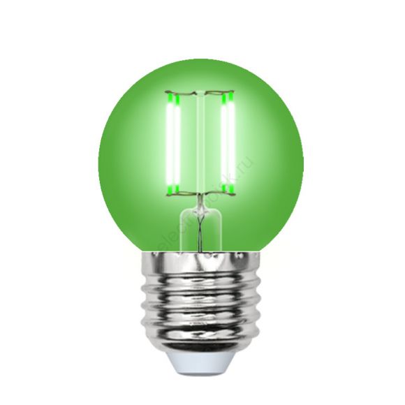 Лампа светодиодная декоративная цветная LED 5вт 200-250В шар 350Лм Е27 ЗЕЛЕНЫЙ Uniel Air color (UL-00002988)