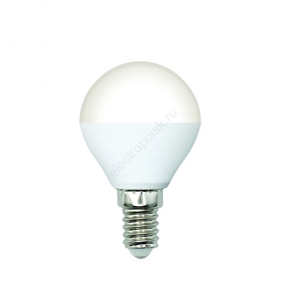 Лампа светодиодная LED-G45-6W/6500K/E14/FR/SLS Форма шар матовая Дневной свет (6500K) ТМ Volpe