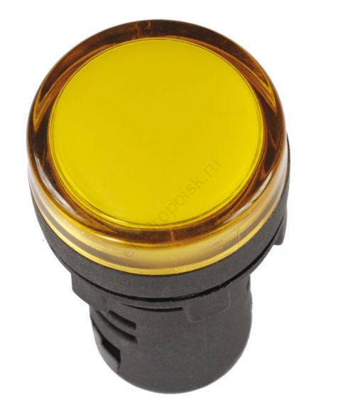 Лампа AD16DS(LED)матрица d16мм желтый 12В AC/DCI 