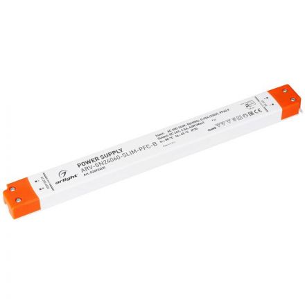 Блок питания ARV-SN24060-SLIM-PFC-B (24V, 2.5A, 60W) (ARL, IP20 Пластик, 3 года)