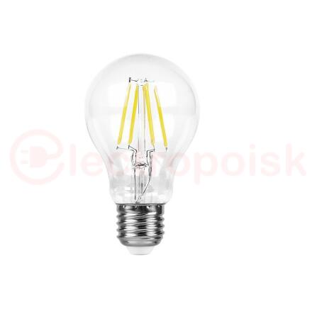 Лампа светодиодная LED 7вт Е27 белый FILAMENT
