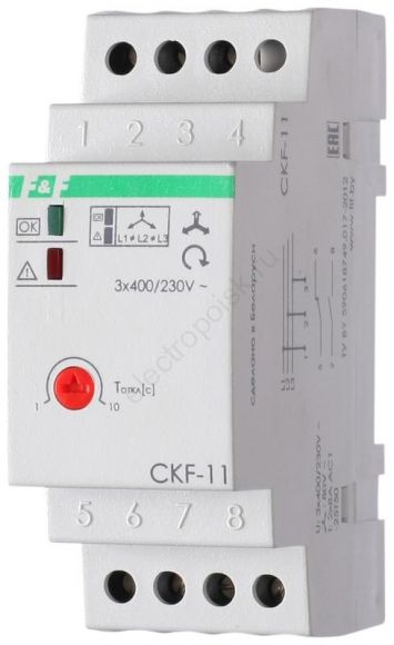 Реле контроля фаз и напряжения трехфазное CKF-11  АС400В УХЛ4