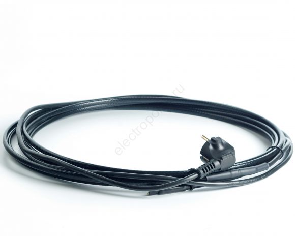 Комплект 10Вт/м 3м саморегулирующегося нагревательного кабеля (в трубу) HXTM kit 3m, установочный кабель,  евровилка с заземлением
