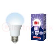 Лампа светодиодная LED-A60-16W/DW/E27/FR/NR Форма A, матовая. Серия Norma. Дневной белый свет (6500K). Картон. ТМ Volpe Лампа светодиодная LED-A60-16W/DW/E27/FR/NR Форма A, матовая. Серия Norma. Дневной белый свет (6500K). Картон. ТМ Volpe