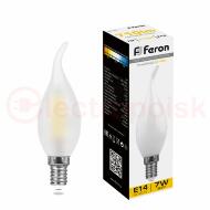 Лампа светодиодная LED 7вт Е14 теплый матовая свеча на ветру FILAMENT Лампа светодиодная LED 7вт Е14 теплый матовая свеча на ветру FILAMENT
