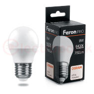 Лампа светодиодная LED 9вт Е27 дневной матовый шар Feron.PRO Лампа светодиодная LED 9вт Е27 дневной матовый шар Feron.PRO