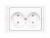 Розетка Валери двойная без заземления с защитной шторкой белая