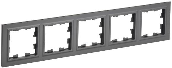 BRITE Рамка 5-местная РУ-5-БрГ графит