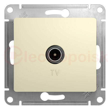 GLOSSA Розетка телевизионная TV в рамку 1дБ бежевая GLOSSA Розетка телевизионная TV в рамку 1дБ бежевая