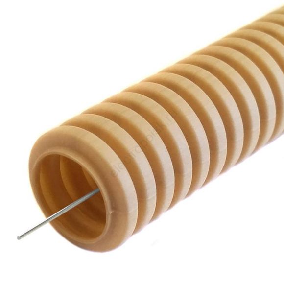 Труба гофрированная ПВХ легкая сосна с/з д20 (100 м/уп) (PR01.0046)