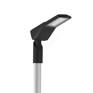 Консольный светильник светодиодный уличный levante urban 50 вт кронштейн 48мм 4000к черный ral9005 муар вартон