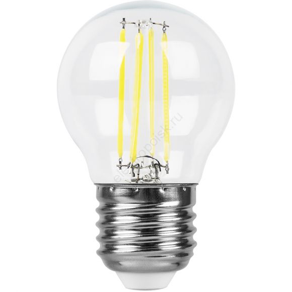 Лампа светодиодная LED 9вт Е27 теплый шар FILAMENT (38003)