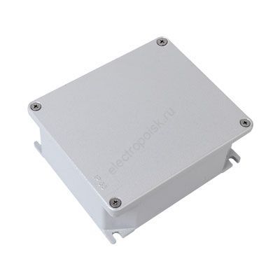 Коробка ответвительная алюминиевая окрашенная с силиконовымуплотнителем, tмон. И tэксп. = -60, IP66/IP67, RAL9006, 239х202х85мм (653S04)