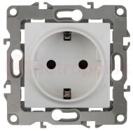 Розетка 2P+E Schuko, 16A-250В, винт, б.л., Эра12, белый, 12-2011-01 Розетка 2P+E Schuko, 16A-250В, винт, б.л., Эра12, белый, 12-2011-01
