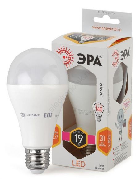 Лампа светодиодная LEDA65-19W-827-E27(диод,груша,19Вт,тепл,E27) (Б0031702)