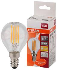 Лампа светодиодная LED 4Вт Е14 STAR ClassicP (замена 40Вт),теплый, прозр. Филаментная Osram Лампа светодиодная LED 4Вт Е14 STAR ClassicP (замена 40Вт),теплый, прозр. Филаментная Osram
