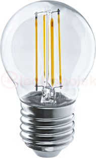 Лампа светодиодная LED 4вт Е27 теплый шар FILAMENT Лампа светодиодная LED 4вт Е27 теплый шар FILAMENT