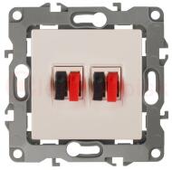 Розетка аудио двойная, Эра12, слоновая кость, 12-3112-02 Розетка аудио двойная, Эра12, слоновая кость, 12-3112-02