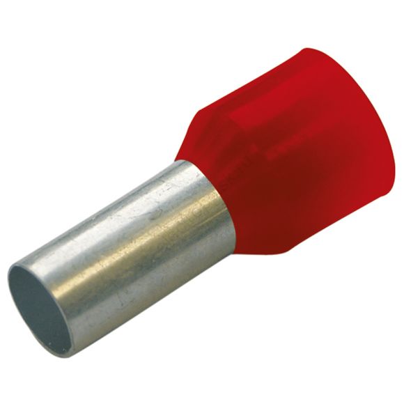 Гильза конечная изолированная (НШВИ) 10/ 12 мм цвет красный (упак. 100 шт.) (270822)