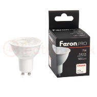 Лампа светодиодная LED 7вт 230в GU10 дневной с линзой 110 гр. Feron.PRO Лампа светодиодная LED 7вт 230в GU10 дневной с линзой 110 гр. Feron.PRO