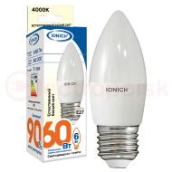 Лампа светодиодная LED 6w 4000К, E27, 540Лм, матовая свеча IONICH Лампа светодиодная LED 6w 4000К, E27, 540Лм, матовая свеча IONICH