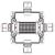 Взрывозащищенная клеммная коробка из полиэстера TBE-P-03-(10xCBC.4)-1xPACMP(A)-1xPACMP(B)-1xPACMP(C)-1xPACMP(D)1Ex e IIC Т5 Gb / Ex tb IIIC T95°C Db IP66