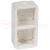 Коробка двухпостовая вертикальная, цвет белый