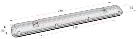 ДБП-40Вт, IP65, 5000К, 4900Лм, прозр.рас-ль, ССО-42/40