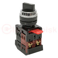 Переключатель АС-22 2P черный NO+NC PROxima Переключатель АС-22 2P черный NO+NC PROxima