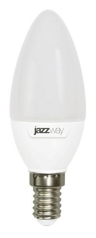 Лампа светодиодная LED 11Вт 230Вт E14 белый матовый свеча Jazzway (5019188)