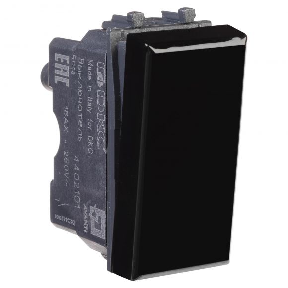 Avanti Выключатель ''Черный квадрат'', 16A, 1 модульный 4402101