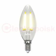 Лампа светодиодная LED 5вт 200-250В свеча диммируемая 450Лм Е14 3000К Uniel Air филамент Лампа светодиодная LED 5вт 200-250В свеча диммируемая 450Лм Е14 3000К Uniel Air филамент