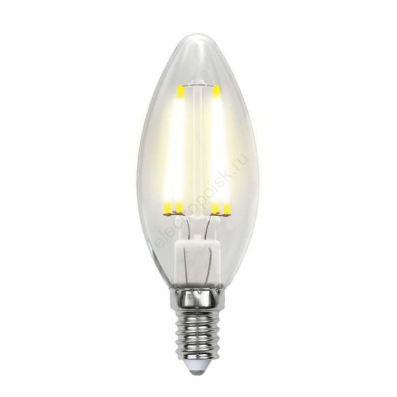 Лампа светодиодная LED 5вт 200-250В свеча диммируемая 450Лм Е14 3000К Uniel Air филамент (UL-00002860)