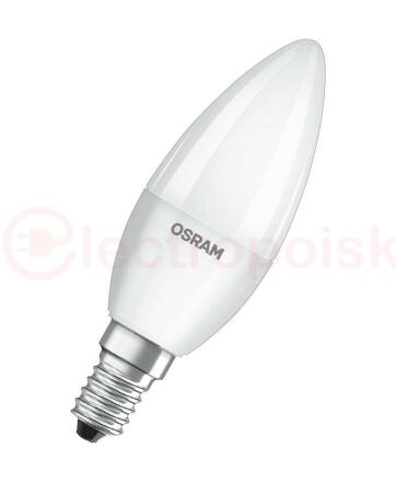 Лампа светодиодная LED 7 Вт E27 3000К 560Лм свеча 220 В (замена 60Вт) OSRAM