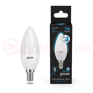 Лампа светодиодная LED 7 Вт 550 Лм 6500К холодная E14 Свеча шаг. диммирование Black Gauss Лампа светодиодная LED 7 Вт 550 Лм 6500К холодная E14 Свеча шаг. диммирование Black Gauss