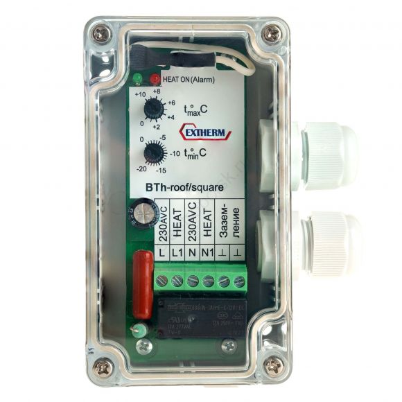 Термостат внешний Th-roof-box для управления системой электрообогрева на кровлях/площадках со встроенным датчиком температуры