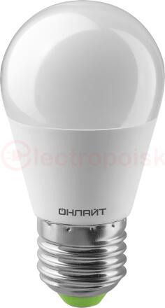Лампа светодиодная LED 10вт E27 дневной матовый шар PROMO ОНЛАЙТ