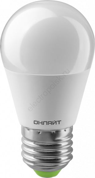 Лампа светодиодная LED 10вт E27 дневной матовый шар PROMO ОНЛАЙТ (27042)