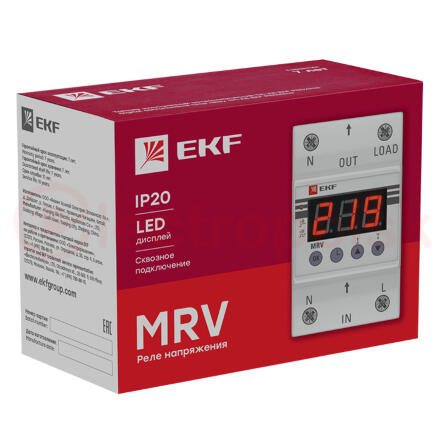 Реле напряжения с дисплеем MRV 32A EKF PROxima Реле напряжения с дисплеем MRV 32A EKF PROxima