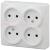 Розетка 4х2P, 16A-250В, ОУ, Эра Эксперт, белый, 11-2210-01