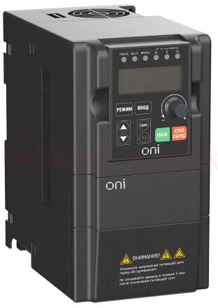 Преобразователь частоты A150 220В 1Ф 0,75кВт 5А ONI
