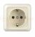 Олимп Розетка с заземлением наружная бежевая