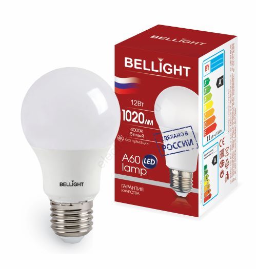 Лампа светодиодная LED 12Вт Е27 220 4000К 1020Лм Bellight